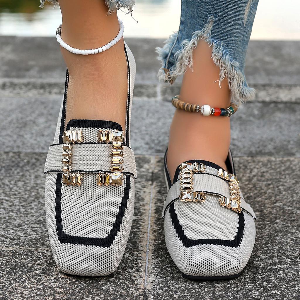 Fashion Women Autumn Slip on Breathable Slip-On Casual Flats Shoes Women Anti-slip Soft Sole Walking Ladies Loafers Zapatos De Mujer