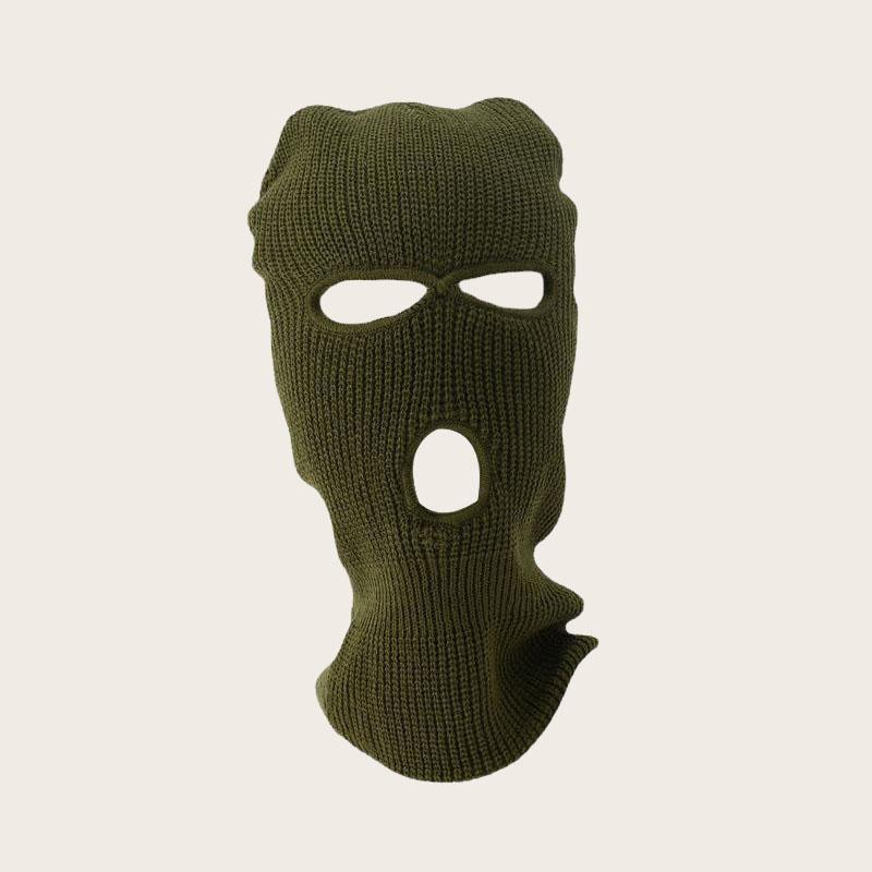 2026 New Black White 3 Hole Full Face Ski Mask Balaclava for Men Women Army Tactical CS Windproof Knit Beanies Winter Warm Caps