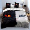 Black-and-white cat faces. Bedding sets Duvet cover sets Duvet covers Pillowcases(1*Duvet Cover 2*Pillowcases without duvet insert)