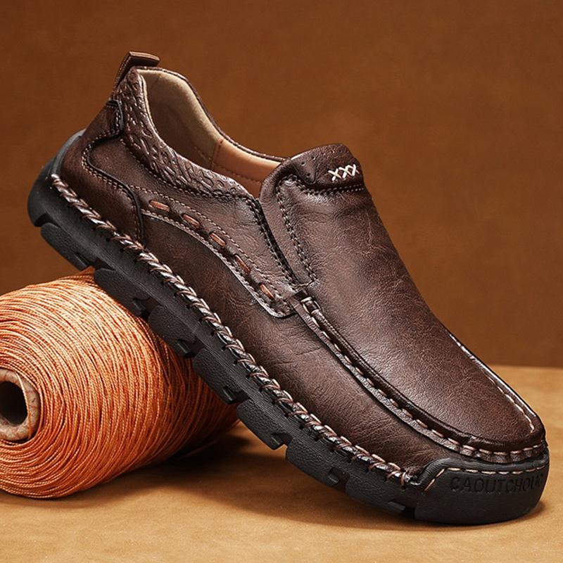 Zimní/podzimní Pánské boty Pánské Lehké Pohodlné Prodyšné Chůze Ploché Pánské boty Velké Pánské Kožené boty