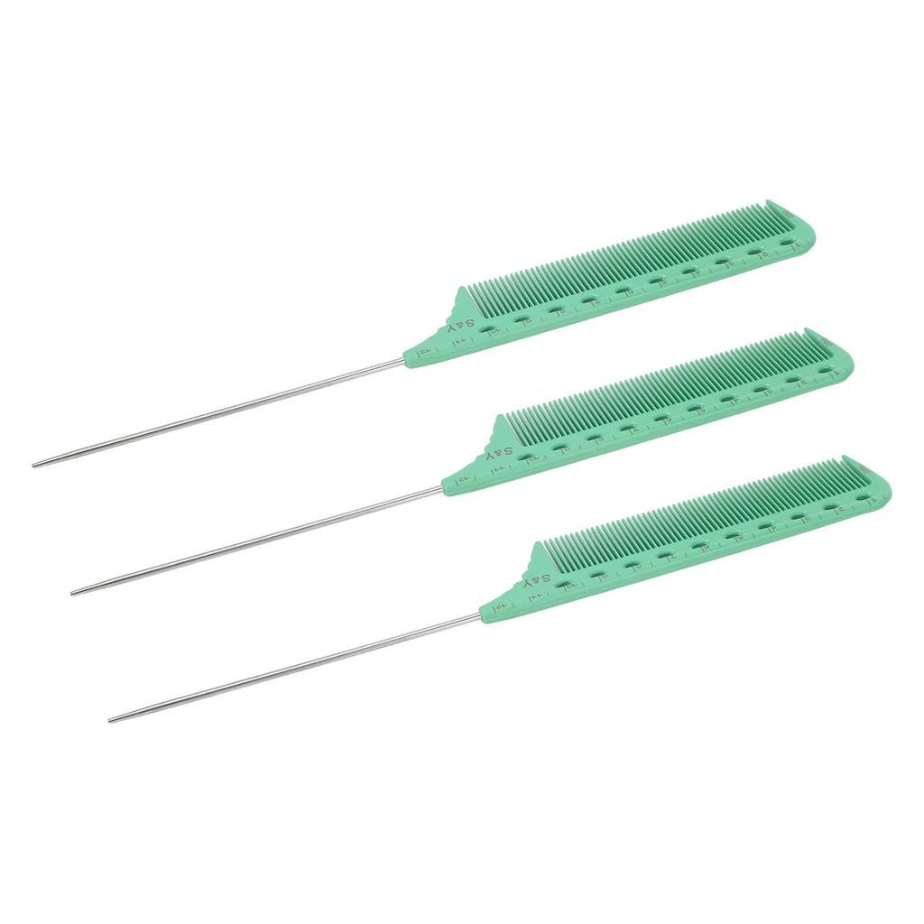 3 pcs Peigne à queue de rat Professionnel Ergonomique Portable Peigne crêpeur Outil de coiffage pour Cheveux épais Bouclés Longs