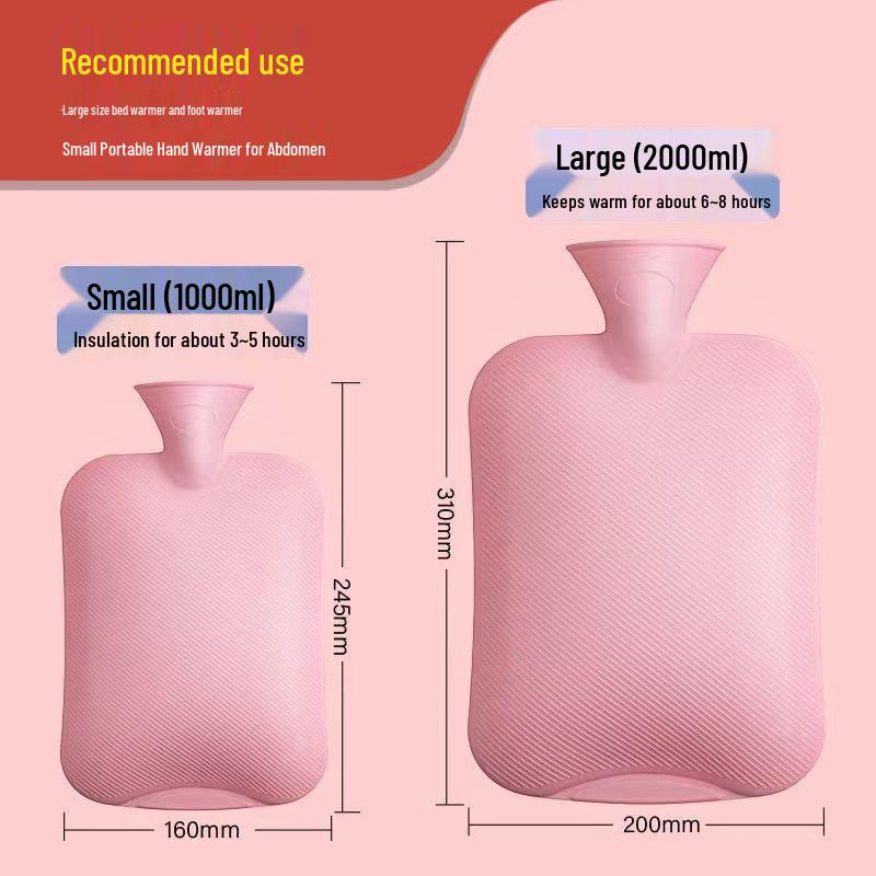 Thickened PVC Hot Water Bag for Warm Compress or Hand Warmer