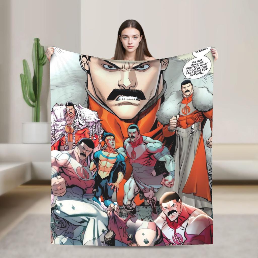 Invincible Thragg Blanket  Soft Warm Fashion Plush Throw Blanket For Outdoor Travel Flannel Bedspread Bed Cover