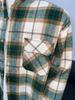 Men's Thickened Plaid Shirt Jacket with Lapel and Pockets - Autumn/Winter