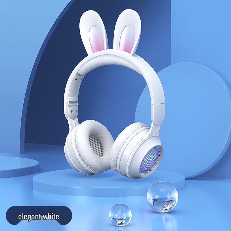 KE-11 Bunny Ears LED Over-Ear Bluetooth Headphones, Wireless/Wired, with Mic