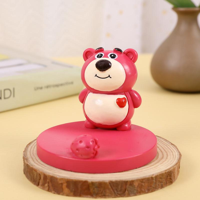 cute mobile phone holder creative cute animal cartoon mobile phone holder girl heart resin gift lazy support frame ornament