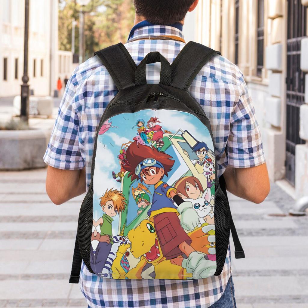 D-Digimons Backpacks for Men Women School College Student Bookbag Fits 15 Inch Laptop Cartoon Bags