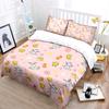 Cartoon bunny and chick Easter eggs Print Bedding Set 1 Duvet Cover 2 Pillowcases for Adult and Children Luxury Gift Full Size