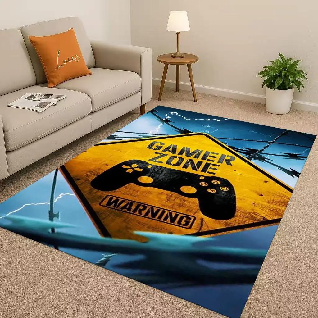 27 Style Game Zone Sign Gamer Controller Living Room Non-Slip Area Rug Carpet For Bedroom Kids Playroom Sofa,Home Decor Doormat