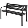 Steel Bench With Plastic Backrest, Garden, Park, Classic Bench