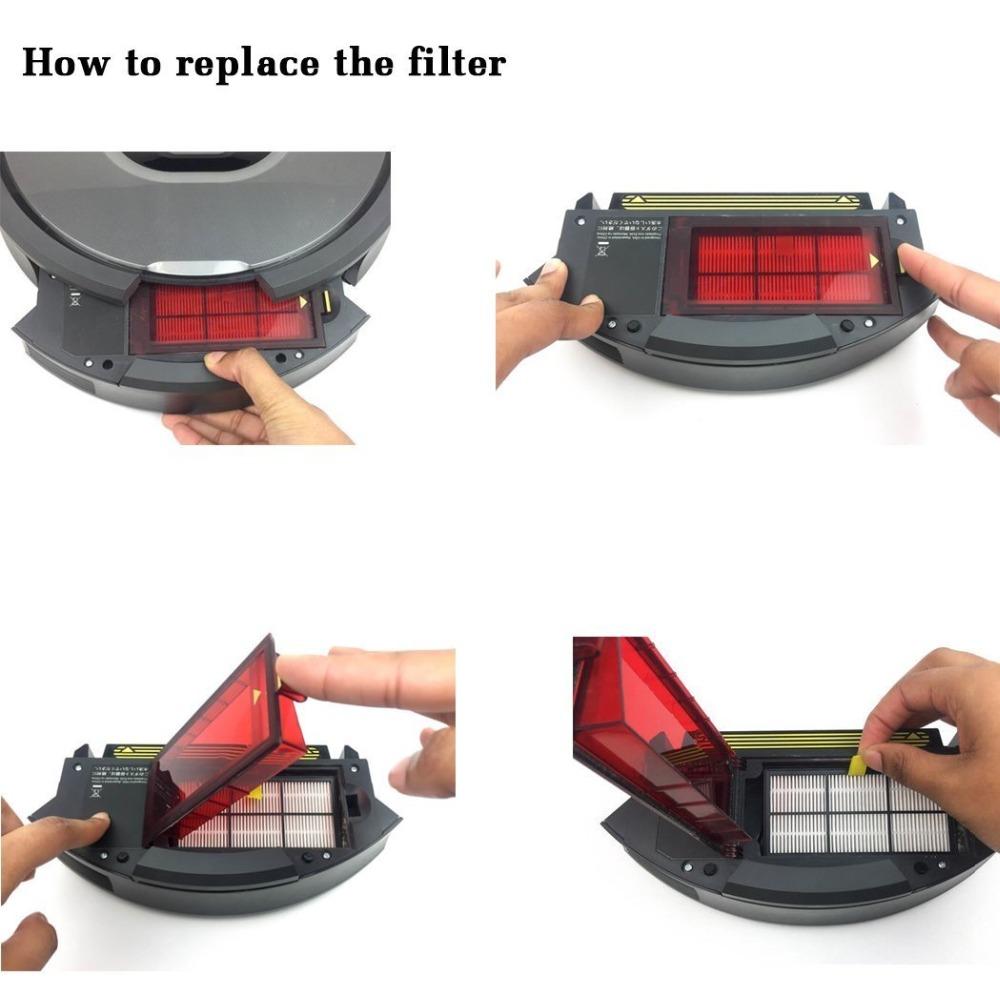Fit For ( iRobot Romba 800, 860, 865, 866, 870, 871, 880, 885, 886, 890, 898, 900, 966, 980, 990 ) Brush Filter Part Accessory