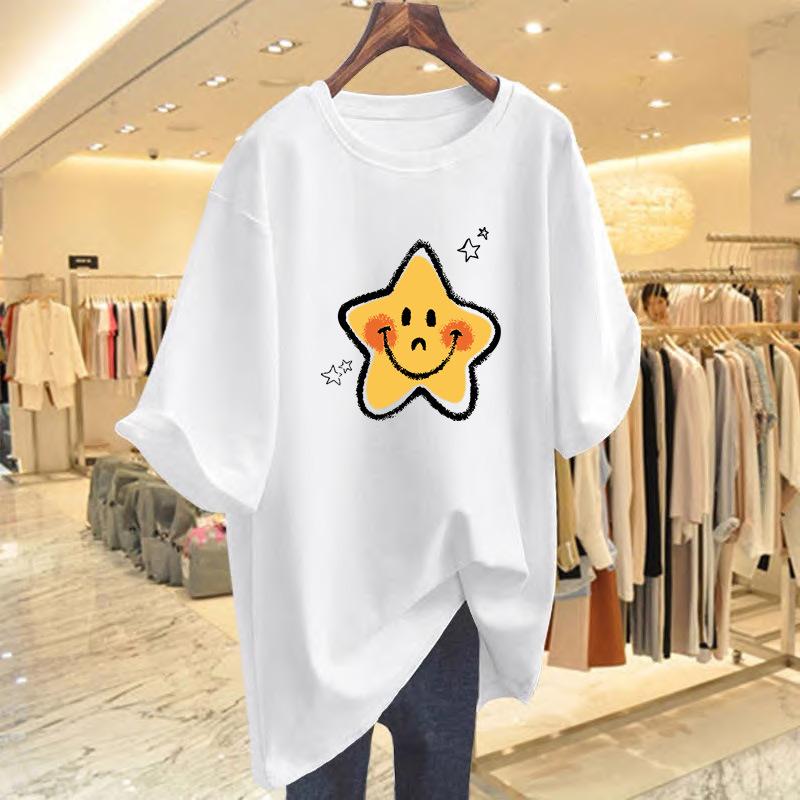 

Guangzhou thirteen lines of high-quality women s clothing Hong Kong-style retro chic short-sleeved t-shirt women s summer casual versatile top tide S