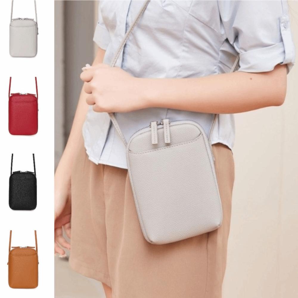 Verstelbare Riem Crossbody Tas Zacht Leer Messenger Tas Veelzijdige Mobiele Telefoon Tas Concerten