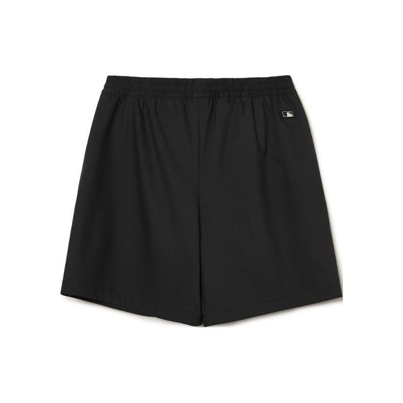 MLB New York Yankees Solid Logo Print Mid-Rise Elastic Straight Casual Shorts Unisex Shorts Black 3ASMR0133-50BKS