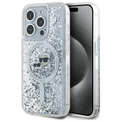 Karl Lagerfeld Klhmp15Xlgkcsgh Iphone15 Pro Max 6.7 Hardcase Transparent Liquid Glitter Karl&Choupette Head Magsafe