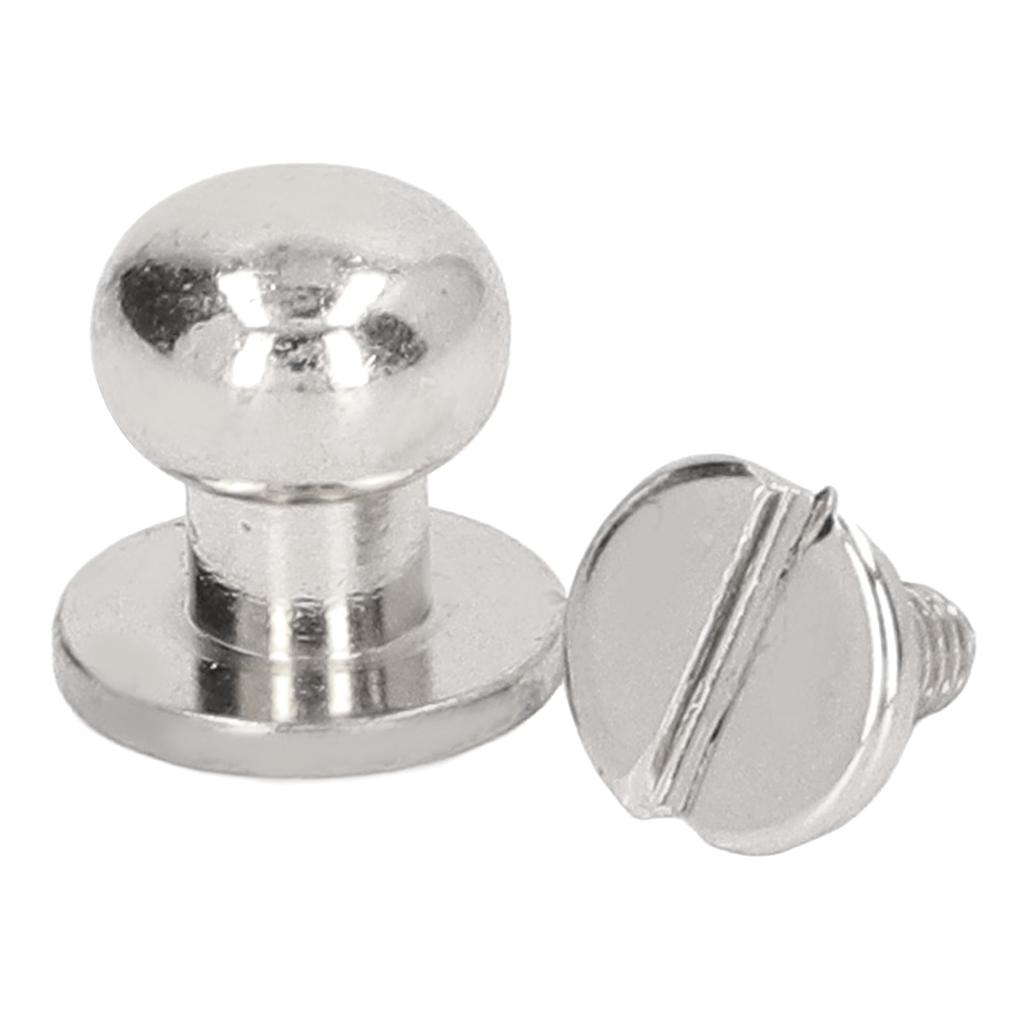 200 Zestawów Nity Przelotowe 9x8mm Mocna Miedź Błyszczące Okrągłe Łebki Szerokie Zastosowanie Śruby Chicago do