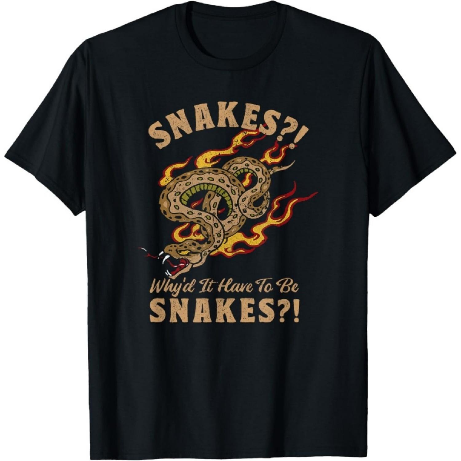 

Raiders Of The Lost Ark Why Snakes Quote T-Shirt XXXXXL чорний