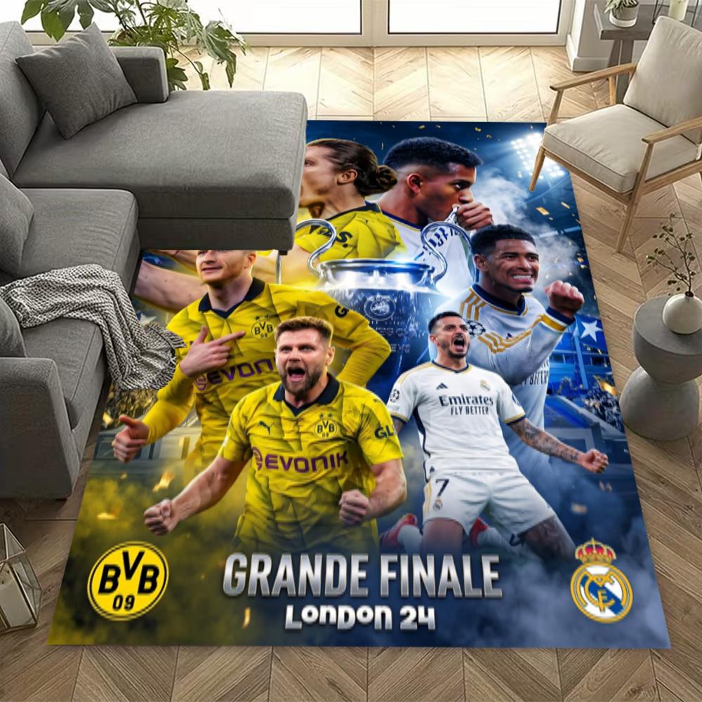 Bvb Borussia Dortmund Football Team Area Rug Design For Outdoor Bedrooms Balcony Entryway Antislip Carpet Office Home Decor