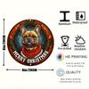 Merry Christmas French Bulldog Aluminum Sign  pc cm Round Festive Wall Art Waterproof  WeatherResistant Outdoor