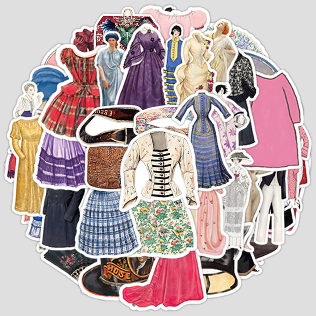 50 European Classical Fashion Series Graffiti Stickers, Water Cup, Computer Waterproof Decorative Stickers, Creative DIY Stickers