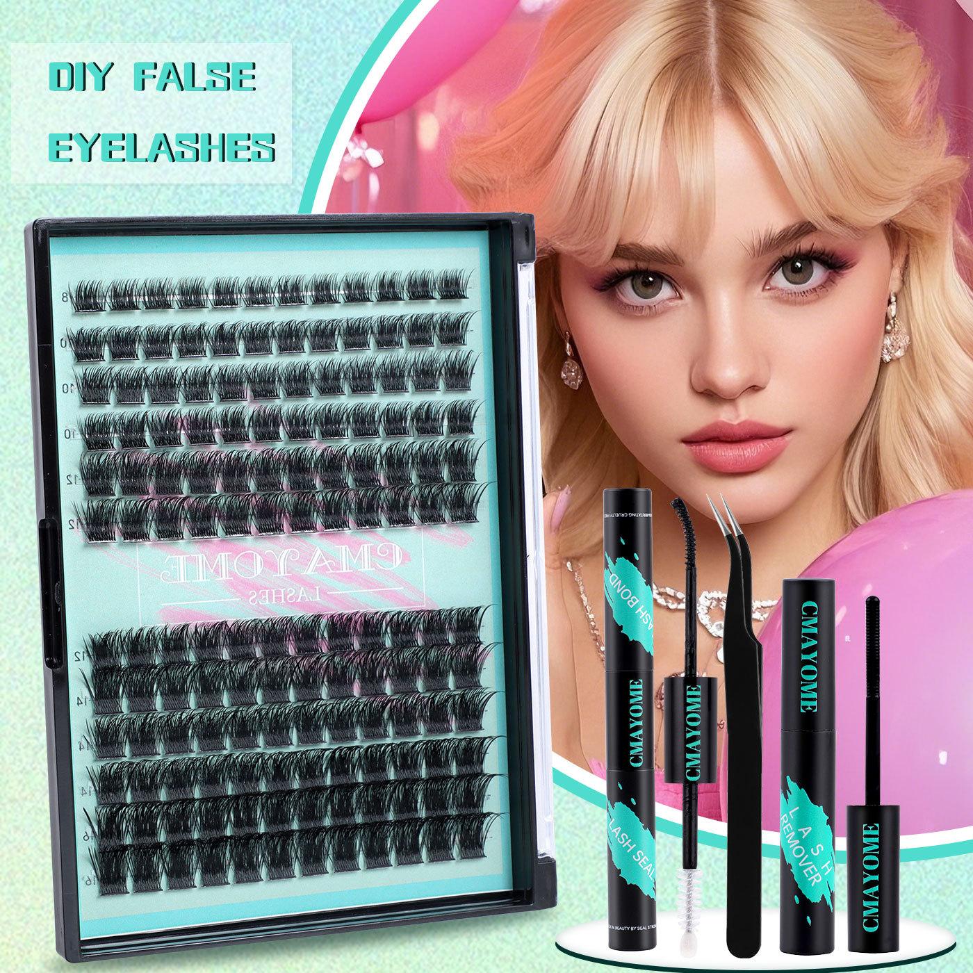 

144 Clusters Of Single Cluster C Curly False Eyelashes Natural Thick Diy Segmented 8-16Mm Eyelashes