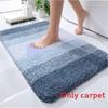 Gradient Plush Simple Floor Mat Bathroom Use To Water Absorption And Slip Anti