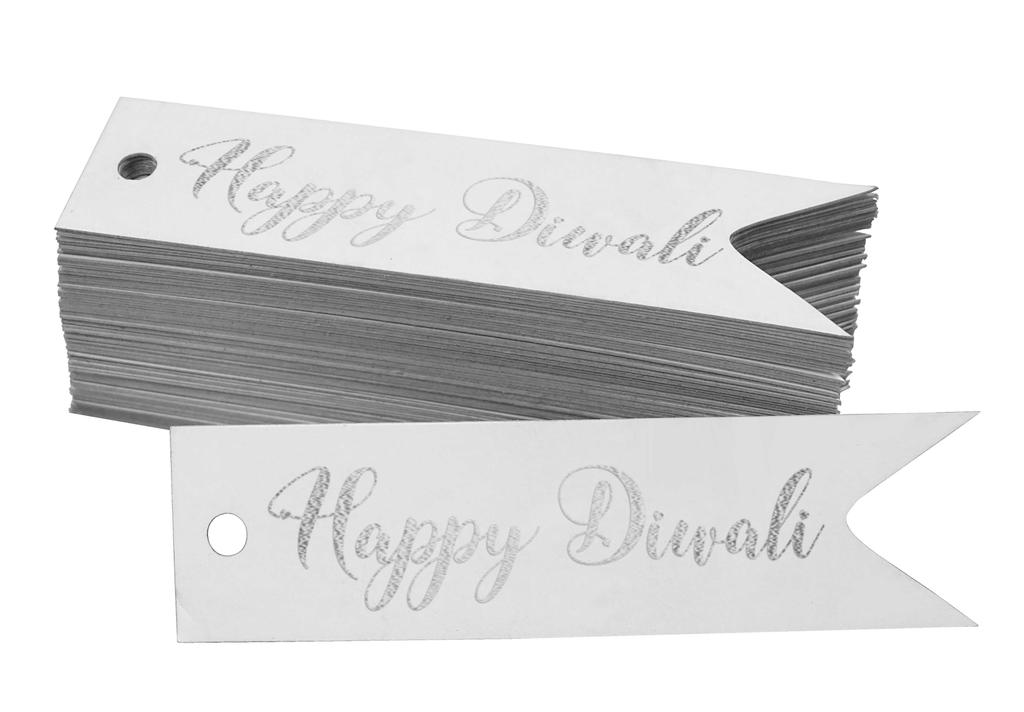 Inkdotpot Pack Of 100 Happy Diwali Favor Paper Tags Craft Real Gold Foil Hang