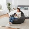 Waterproof Lazy Sofa Bean Bag with Handle and Pocket Puff Couch Cover  Adults