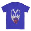 Kiss Demon Face Men T Shirt Rock Brand Novelty Tees Short Sleeve O Neck T-Shirt Cotton Big Size Clothes