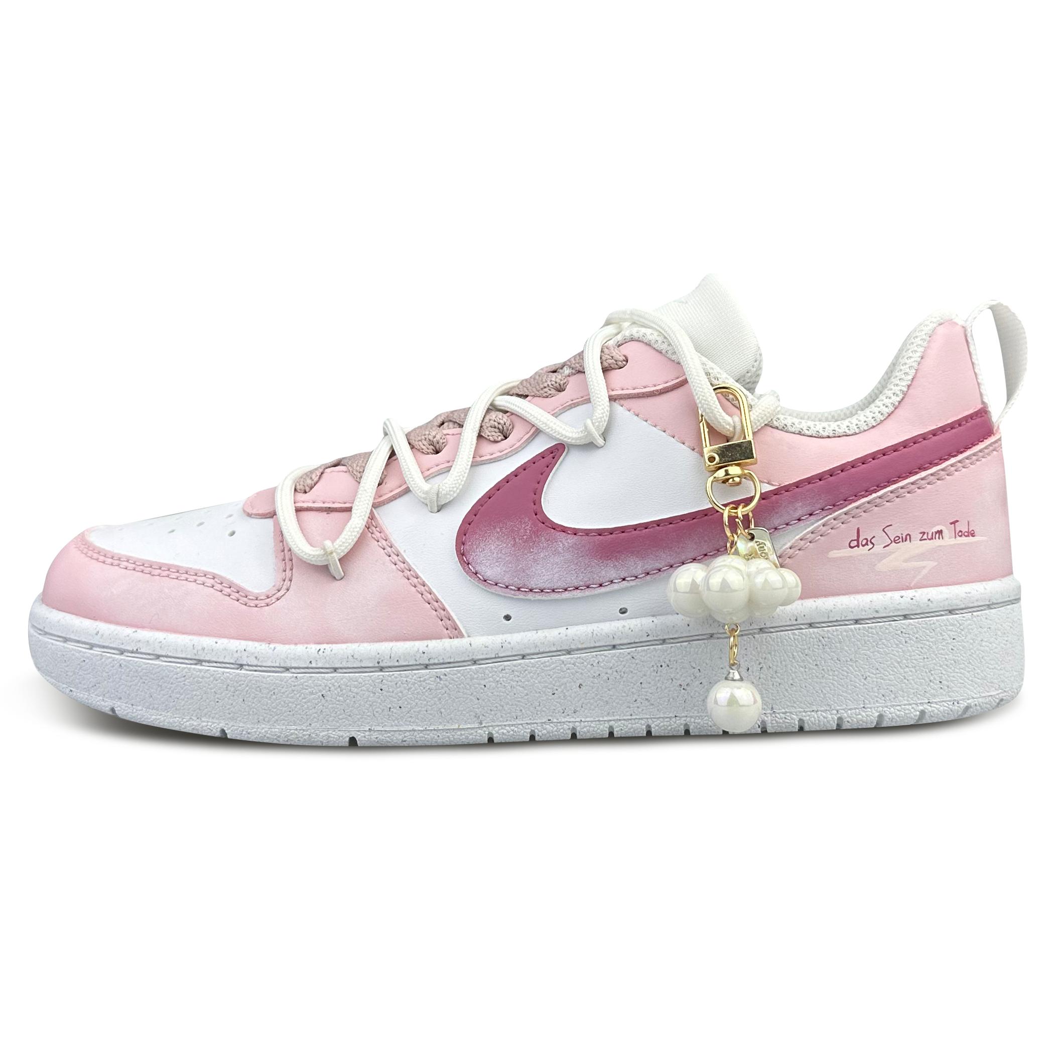 

Nike Court Borough Low top Skateboard Shoes GS White Pink DV5456-106(Team79-) 40