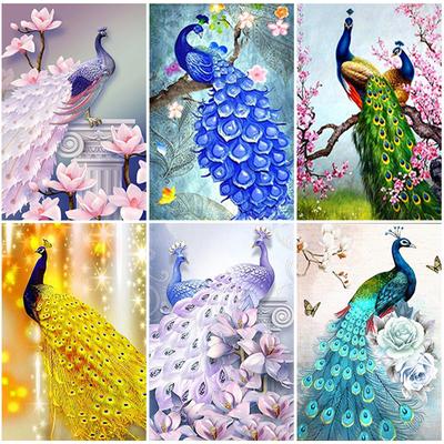 DIY Pfau 5D Diamant Malerei voller runder Bohrer Mosaik Vögel Diamant Stickerei Kreuzstich Home Decor Wandkunst Geschenk