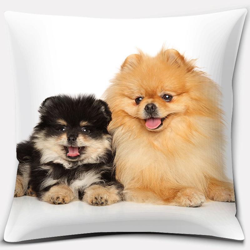 Dog Pattern Square Decorative Pillowcase Living Room Sofa Cushion Pillow  Home Decoration