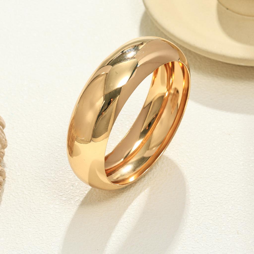 European and American cold wind plain ring open bracelet women exaggerated retro elegant fashion personality wide face bracelet