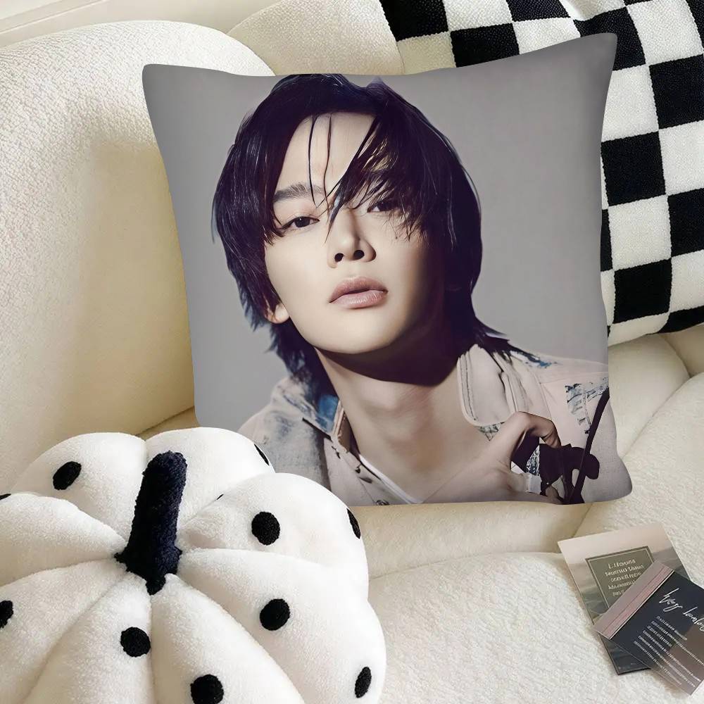 

Korean Actors Rowoon Pillow Case Fashion Square Pillowcase Bedroom Sofa Room Ins Decoration Leisure 16x16Inch