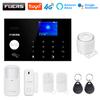 FUERS G34 DIY Tuya WIFI 4G Alarm System Wireless Home Burglar Security Alarm System Control Siren Motion Detector Smoke Sensor