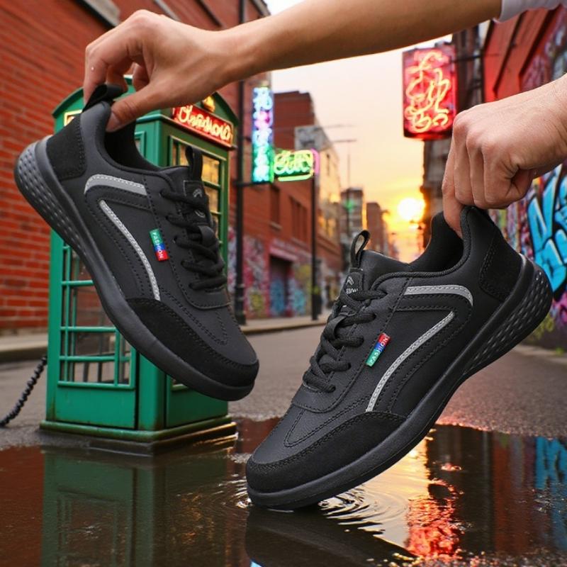 Shoes for Man Fashion Pu Leather Trend Casual Breathable Leisure Male SneakersNon-Slip Footwear Vulcanized Shoes Tenis Masculino