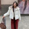Cotton and Thickened Down Cotton Jacket Women's New Warm Hooded Bread Jacket and Cotton Jacket for Winter 2025