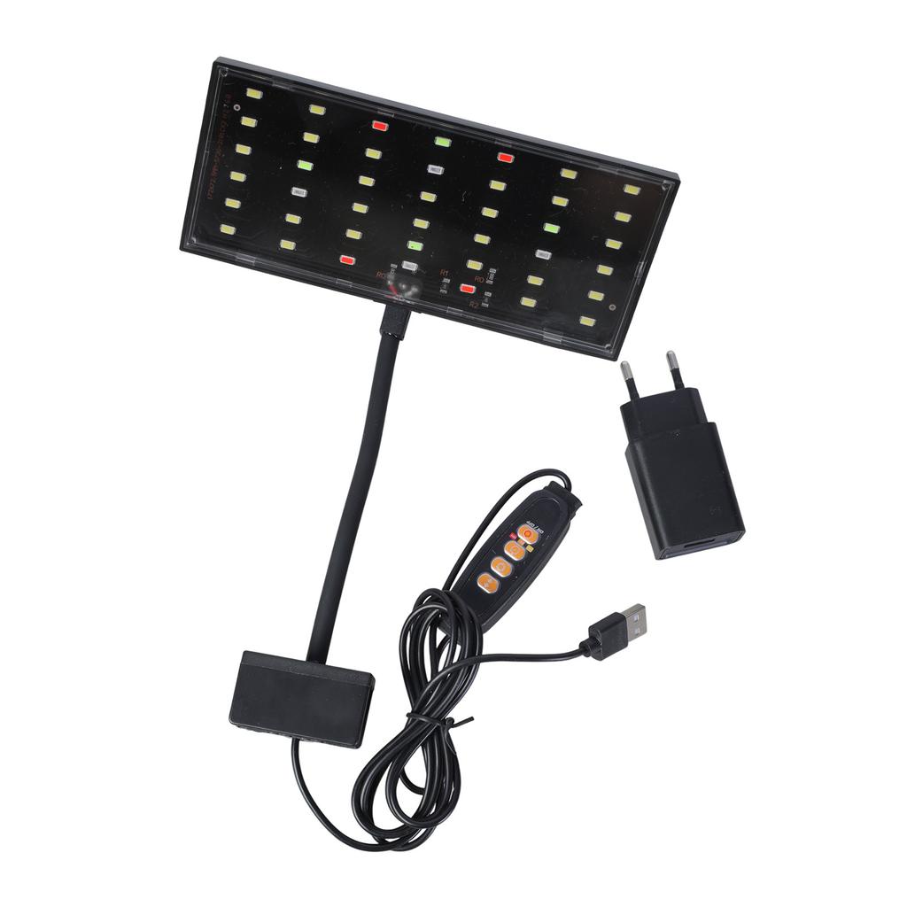Dimmable Full Spectrum LED Aquarium Light USB Clip On Lamp for Fishtank Terrariums Landscaping Lighting Kits