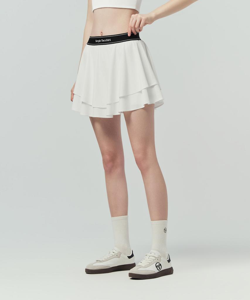 SERGIO TACCHINI W Flying Layered Skirt (White)