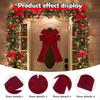 Red Christmas Bow for Tree Velvet Bows Topper Ornament Outdoor Decorations Large