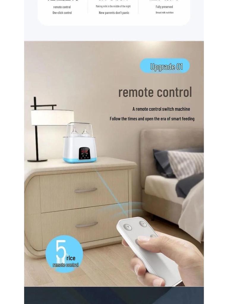 2-in-1 Baby Bottle and Milk Warmer with Thermostat and Sterilizer