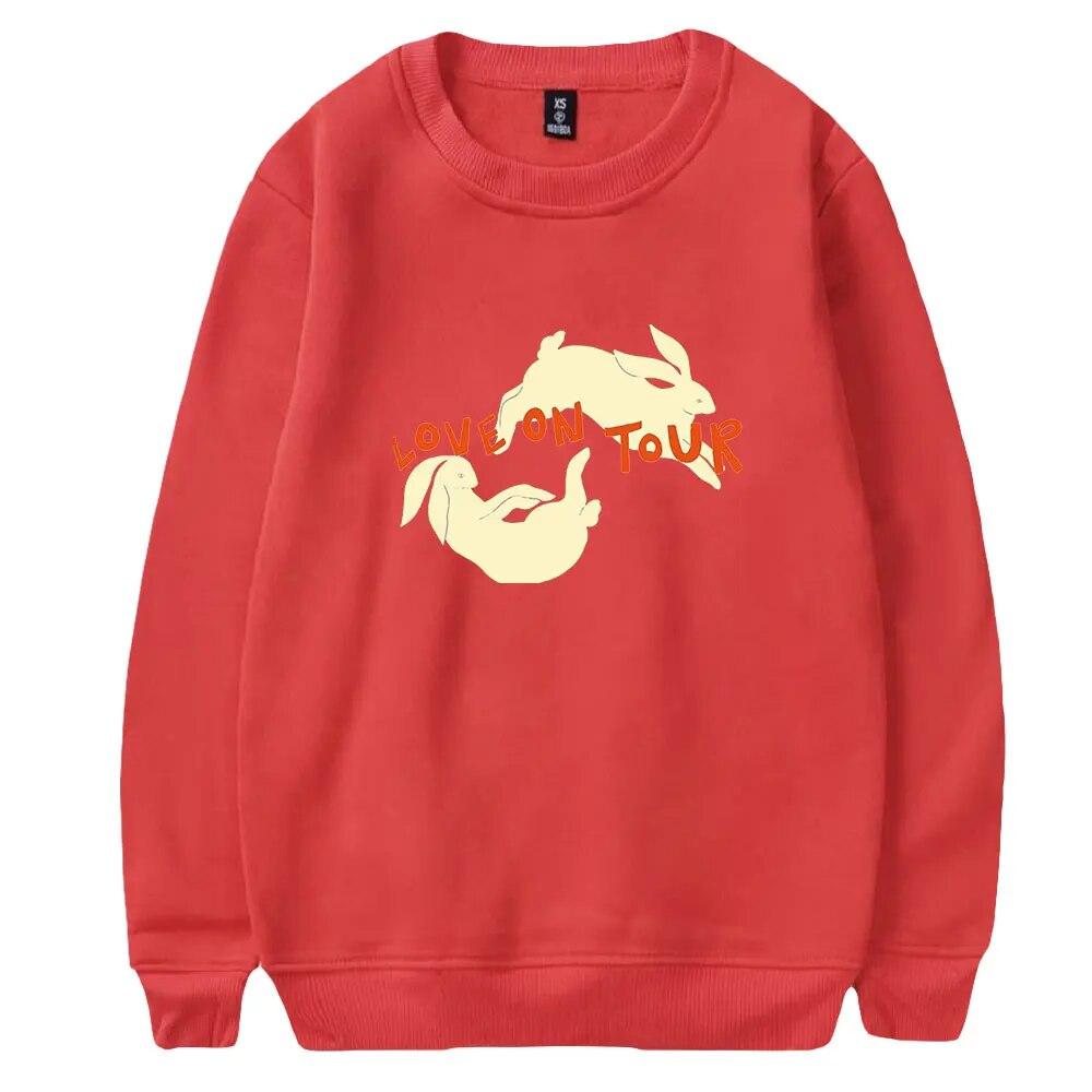 Aşk Tur Atlama merch LongSleeves 2D Kapaksız Tişörtü Kadın/Erkek Komik Giysiler Uzun Kollu Kazak Kapüşonlular Unisex