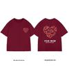 Tricou de cuplu supradimensionat simplu cu imprimeu de litere mărimi mari - Tendință Vară 2025