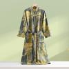 Print Flower Cotton Gauze Kimono Bathrobe Gown Female Robe Negligee Loose Home Dressing Gown Sleepwear Spring Summer Nightwear