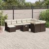 VidaXL Garden Lounge Set with Cushions 11 Pcs, Sofas with Adjustable Feet, Outdoor Furniture Set Patio Terrace, 3218603