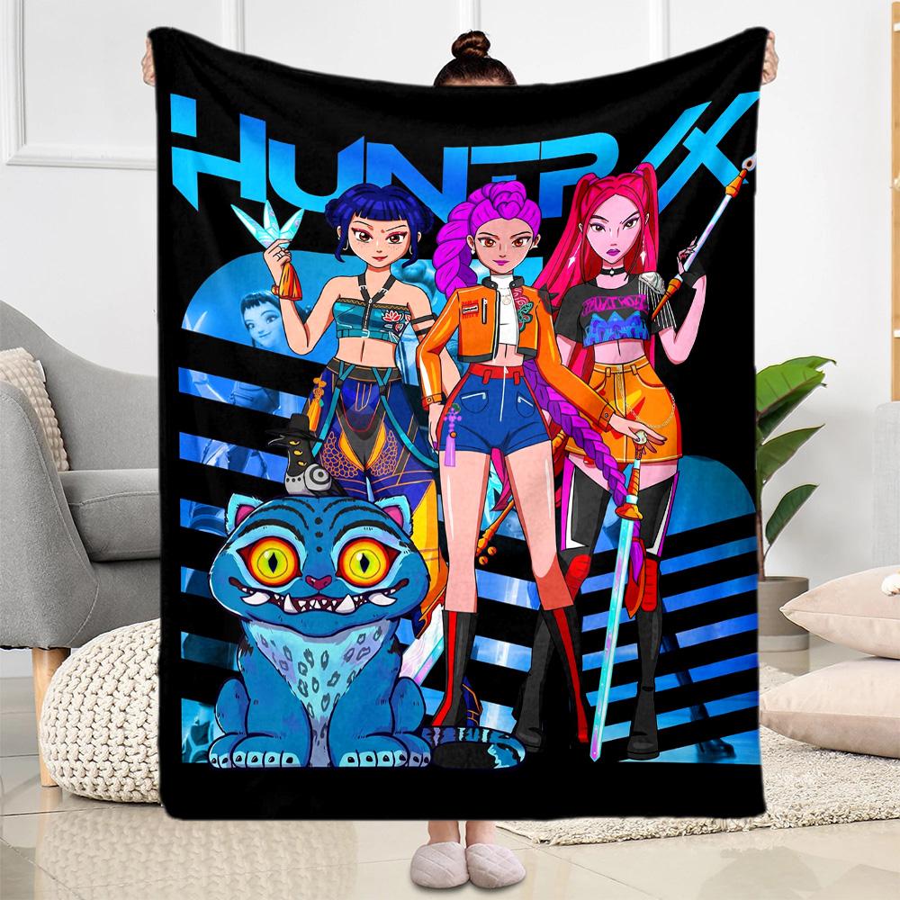 Huntrx Cyberpunk Fashion Blanket Comfortable Perfect for Chair Sofa Seaside All-Season Use Digital Print Best Holiday Gift for Friends Family