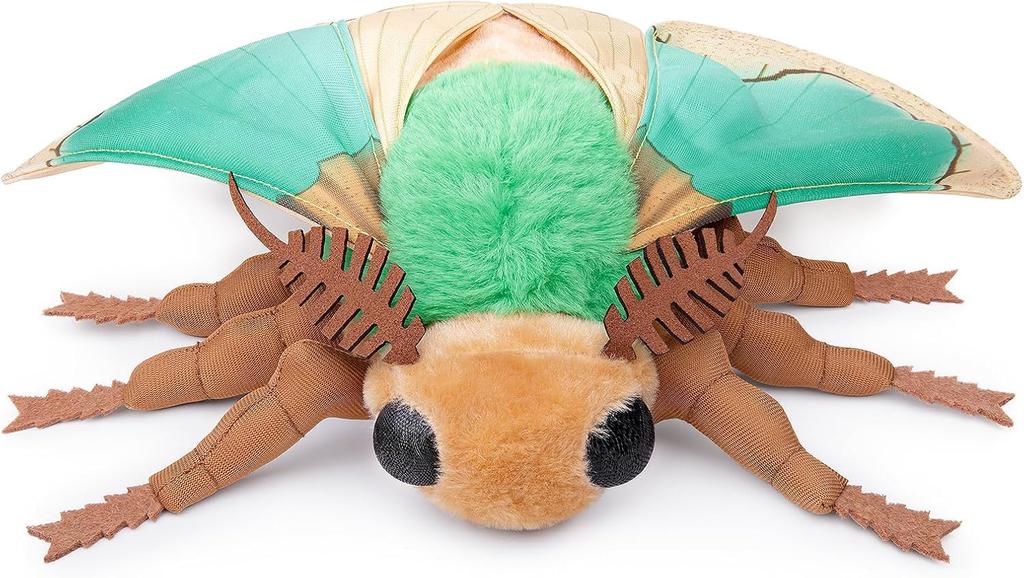 ZHONGXIN MADE Green Moth Plush Toy,Realistic Green Moth Stuffed Animal 11 Inch,Realistic Soft Large Moth Plush Model Toy,Unique Stuffed Animal Gift