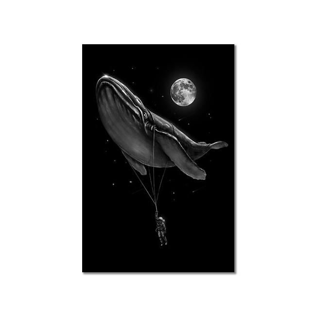Astronaut Galaxies Wall Art Poster Moon Earth Cyberpunk Sci Fi Mural Modern Home Decor Canvas Picture Print Living Room Decorate