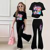 Infant Baby Girls Boys Loose Print T-shirt+Pants Print Outfits Set