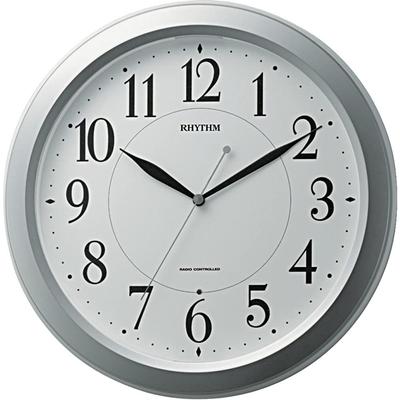 Wanduhr Funkuhr Analog Dunkel Hell Automatische Beleuchtung Silber Metallic Reines Licht M26 4MYA26SR19 33.7X5.1cm